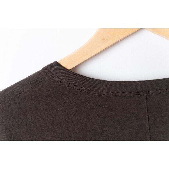 Lululemon Women's Long-Sleeve Shirt Espresso Brown with Logo Size 12 Cropped - Picture 6 of 9